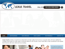 Tablet Screenshot of lexustravel.com.au